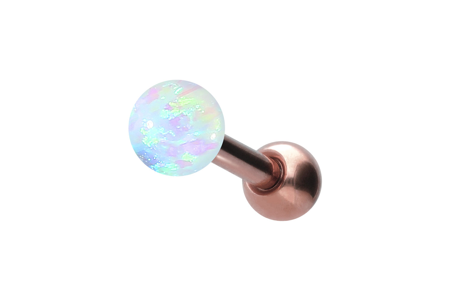 Chirurgenstahl Ohrpiercing SYNTHETISCHER OPAL
